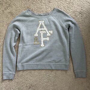 Abercrombie & Fitch Grey Graphic Logo Sweater Size M